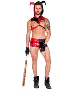 NEW Men&#39;s Nobody&#39;s Fool Jester Costume SZ Large Halloween Role Play Dye ... - $314.89 MXN
