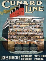 Decor Cunard direct Lines Travel Poster. Fine Graphic Design. Home Wall Art.2092 - £13.44 GBP+