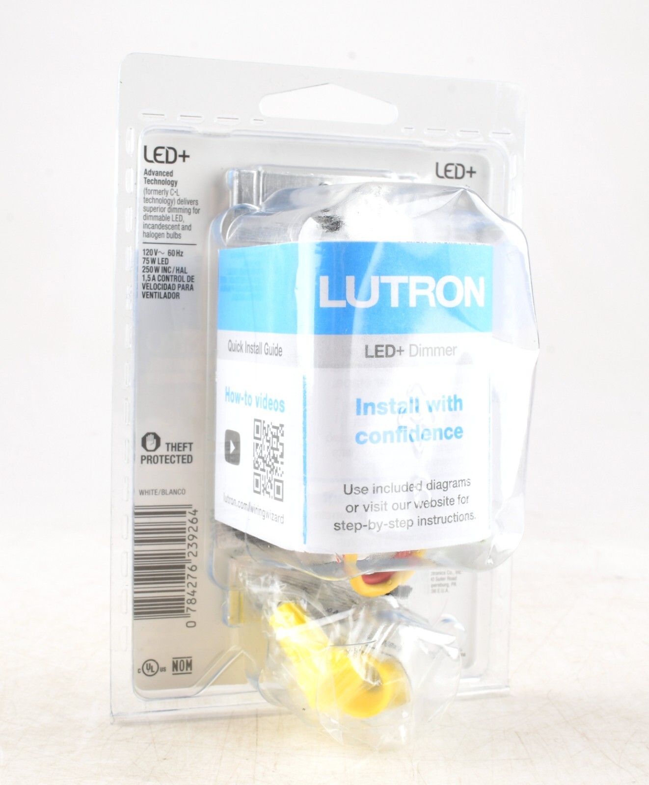 Lutron Maestro MACL-LFQH-WH LED+ Fan Control & Dimmer Switch – White – 4-Speed Q Item image 2
