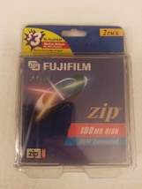 Fujifilm 100MB Zip Disk 2 Pack IBM Formatted for Use With Iomega Zip Drives - £15.76 GBP