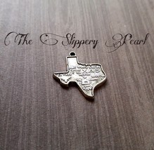 2 Texas Charms Pendants State of Texas Highly Detailed Lone Star State Silver - £3.10 GBP