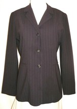 MONTAGE COLLECTION tailored career jacket; fully-lined, gray pinstripe, ... - $4.00