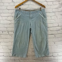 OP Ocean Pacific Vintage Corduroy Capri Pants Powder Blue Juniors Sz 11 - £11.14 GBP