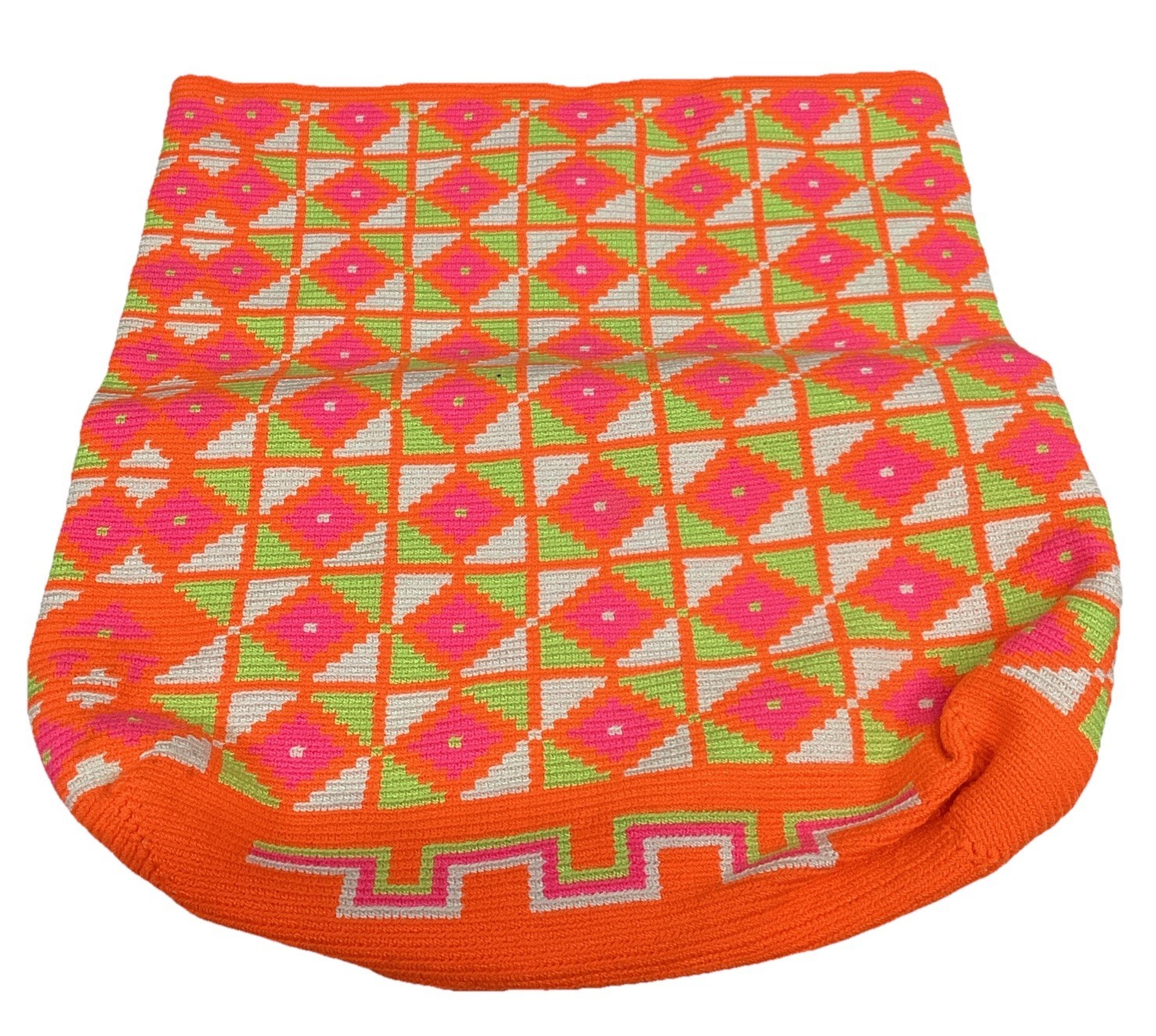 Sophie Anderson Orange Pink Yellow Geometric Bag - 14x12.75” - $14.84