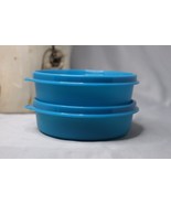 Tupperware Blue Little Wonders Bowls 14 OZ Set of Two 1286-17 With Lids - £9.76 GBP