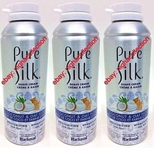 LOT 3 x Pure Silk Shave Cream Coconut &amp; Oat Flour Soothes Skin 5 oz (142g) Each - £15.63 GBP