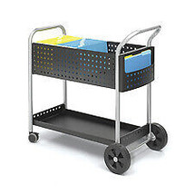 Safco Products Company SAF5238BL Mail Cart- w- Side Pocket- 22-.50in.x27-.50in.x - £324.08 GBP