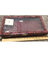 Prestige Burgundy Faux-Snake Skin Jewelry ,Watch Display Box w/ Clear Li... - $83.30