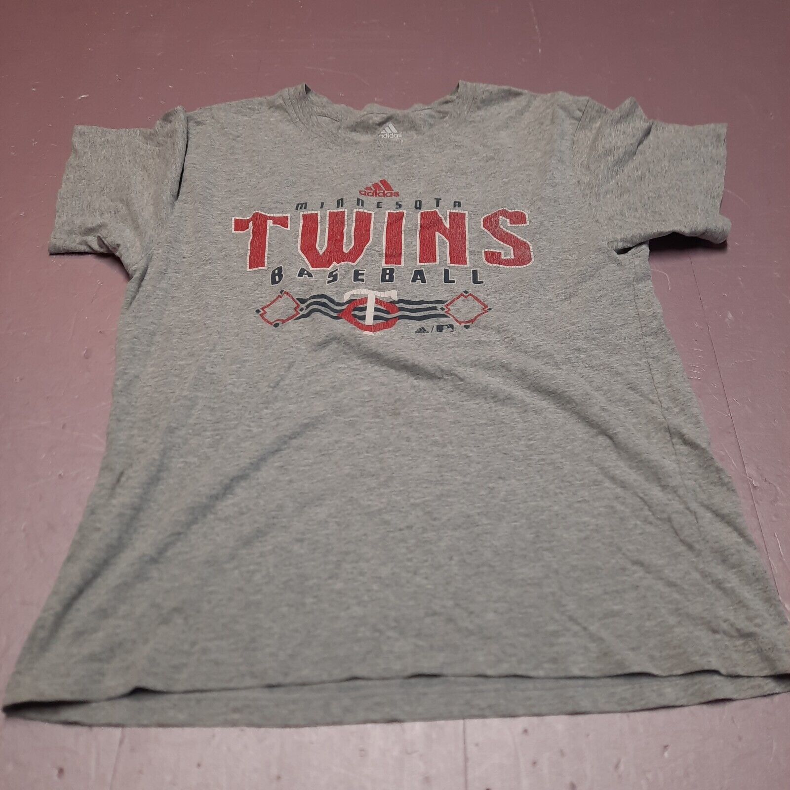 Primary image for Adidas Minnesota Twins Shirt Youth Large 14 16 Gray MLB Baseball Crew
