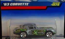 Hot Wheels 1999 Silver 1963 Chevy Corvette with X-Treme on side #1079 1:64 Scale - £7.40 GBP