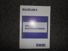 1988 Suzuki RM80 Owners Manual Factory Model J - $25.97