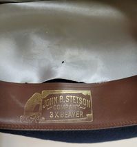 Stetson Black Fedora Size 7 3X Beaver Felt image 5