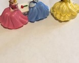 Disney Princess PVC Figures Cake Top Aurora Cinderella Belle Figures sit... - £9.51 GBP