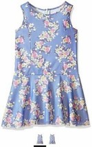Pippa and Julie Little Girls Sleeveless Day Dress, Blue Floral, Size  6 - $21.78
