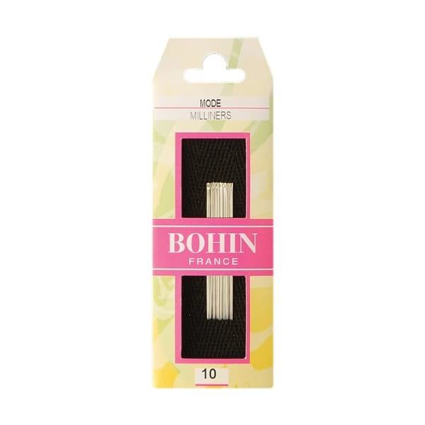 Bohin Milliners/straw Needles No 10, Silver  - $5.00