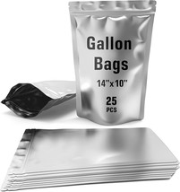 Preserve N Go Mylar Bags for Food Storage | 7.4Mil, 14&#39;&#39;×10&#39;&#39; Bag 25 Pack NEW - £31.00 GBP