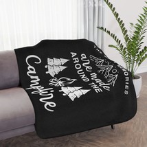 Super Soft Sherpa Blanket with Campfire Graphic - Perfect for Camping, Snuggling - £49.28 GBP+