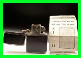 Original 1942 Black Crackle WWII Zippo Lighter With Booklet 4 Barrel RARE  - $1,088.99