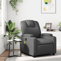 Massage Recliner Chair Grey Faux leather, metal, plywood Medium - $7,533.48 MXN