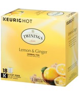 Twinings Lemon &amp; Ginger Herbal Tea 18 to 144 Keurig K cups Pick Any Quan... - £19.58 GBP+