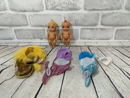 Zapf Creation Baby Born lot 2 mini surprise dolls boy girl mermaid lion swaddles - $19.79