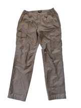 CQR Mens Tactical Pants Taupe Brown Ripstop Cargo Straight Leg Sz 34 X 34 - £18.15 GBP