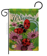 Welcome Ladybug Burlap - Impressions Decorative Garden Flag G154071-DB - £18.36 GBP