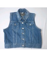 Levi Strauss Co Denim Vest Vintage Girls Youth Sz XL Jean Trucker Pocket... - $19.77 CAD