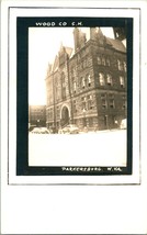 Vtg Postcard RPPC 1940s - Wood Co Court House Parkersburg WV Street View Cars - £28.00 GBP