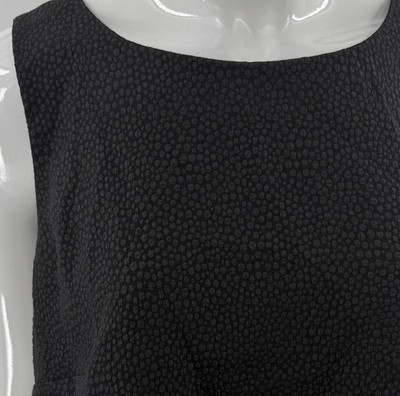 Alfani Womens Tunic Top Size 16 Layered Black Textured Back Zip Sleeveless Item image 2