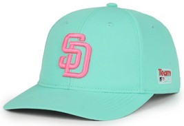 San Diego Padres MLB OC Sports City Connect Mint Pink Hat Cap Adult Snapback - £18.27 GBP