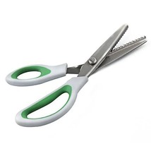 Stainless Steel Pinking Shears Comfort Grip Handled Professional Fabric Crafts D - £15.00 GBP
