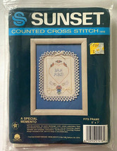 Sunset Designs Counted Cross Stitch Kit A Special Momento 5x7 1978 Vintage - £7.60 GBP