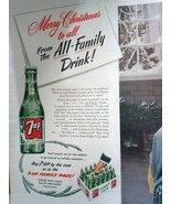 7-Up 2pg Christmas Carolers Christmas Magazine Advertising Print Ad Art ... - $21.93 CAD