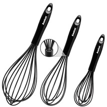 Silicone Balloon Whisk, Perfect For Non-Stick Cookware, Milk And Egg Beater Blen - £21.25 GBP