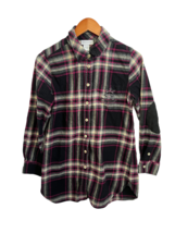 SOFT SURROUNDINGS Womens Shirt Black/Pink Plaid Flannel Button Up Long S... - £14.98 GBP