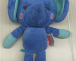 Fisher-Price Snugamonkey plush blue aqua teal elephant small baby toy - $10.39