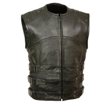 Buckle Accent Leather Vest - $77.00