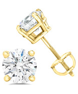 AGS Certified (Near Colorless I1-I2) 3/8Ct Natural Diamond Stud Earrings... - $339.99