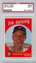 1959 Topps Jim Delsing #386 PSA 7 P1290 - £19.22 GBP