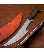 Handcrafted Damascus Steel Hunting Knife - Ideal for Skinning and Butche... - $39.56