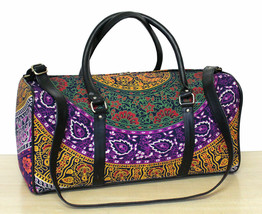 Sports Gym Bag Unisex Cotton Duffle Mandala Handbags Travel Duffel Bag JP302 - £19.03 GBP