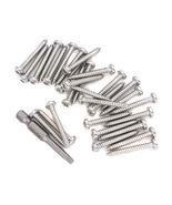 30Pcs #8 1-1/4&quot; Torx Security Screws – 304 SS, Self-Tapping + T20 Key - $14.43