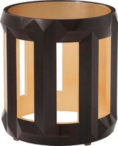 End Table Side Theodore Alexander Charles Chamfered Cocoa Bean Gold Leaf Fumed - £2,297.82 GBP