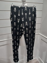 See You Monday Women Skull Leggings Size 3 XL Black Pants Halloween - £11.85 GBP
