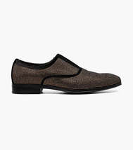 Stacy Adams Starleigh Rhinestone Plain Toe Slip On Black and Gold 25685-715 image 2
