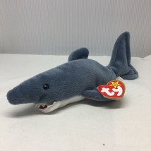 Ty Beanie Baby Shark Original Plush Stuffed Animal Retired W Tag January 13 1996 - £15.68 GBP