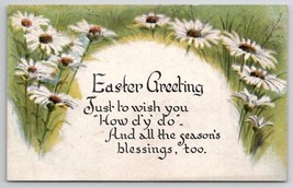 Easter Greetings Beautiful Daisies Postcard L30 - $4.95