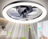 Black Modern Ceiling Fans With Lights For Bedroom, Fandelier Ceiling Fan... - $90.92