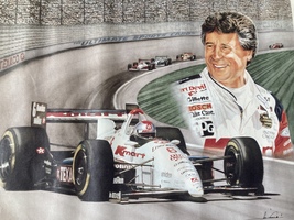 Mario Andretti (INDY 500 Champ) Signed Art Print - £62.90 GBP